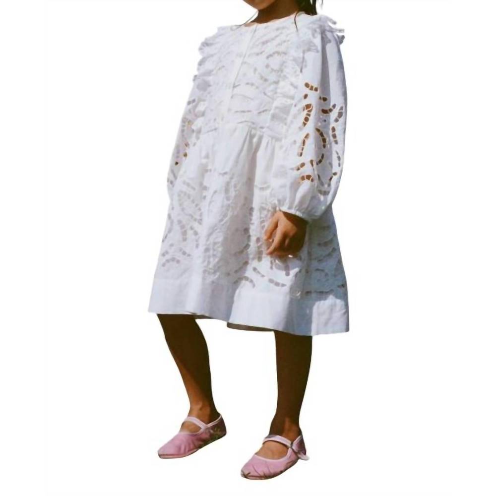 NEW SEA girl's dahlia dress in pearl